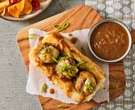 French Onion Meatball Subs